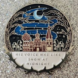 3/$20 HIS VOICE WAS LIKE SNOW AT MIDNIGHT Bear Nightingale Arden Book Enamel Pin